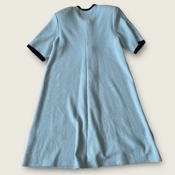 VTG 80s Steve Fabrikant Corky Sweater Shirtdress Dress Wool Blend Art Deco 6 - Picture 8 of 15